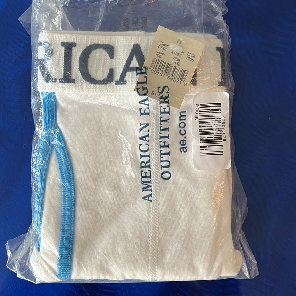 American Eagle Outfitters AE Classic Brief Olive White w. Blue. XXL New w. Tags